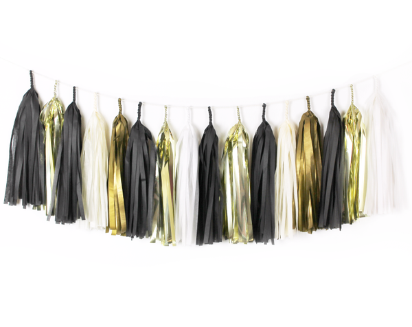 Tassel Garland Kit Black White Gold Paperboy
