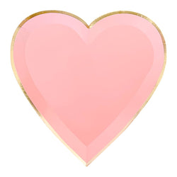 Paper Plates - Large - Light Pink Heart