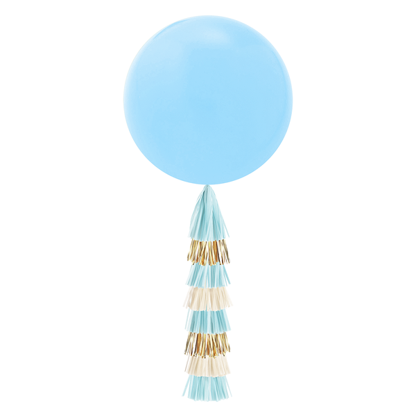 Jayden, Sea Green, Sky Blue Balloon Tissue Tassel Tail Fringe Kit