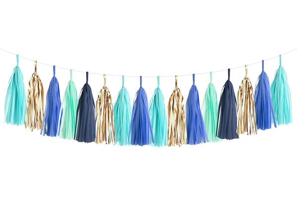 Teal tassel garland deals