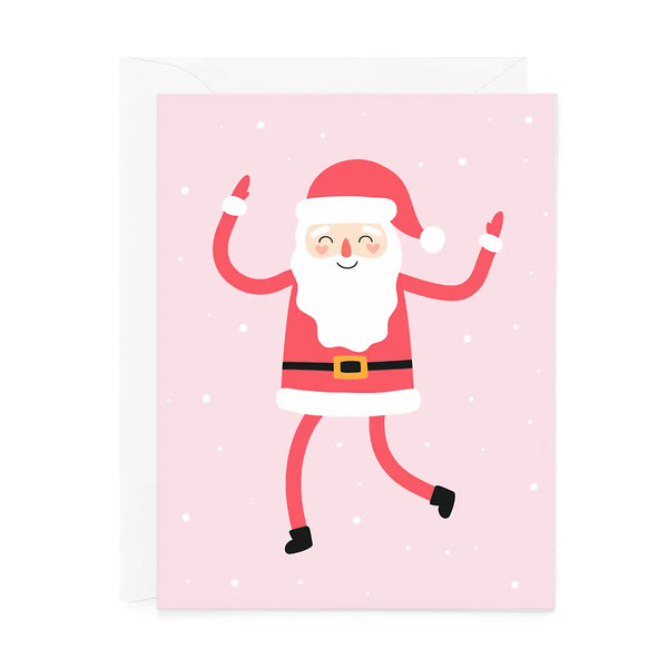 Card - Christmas - Pink Santa (Light Tone)