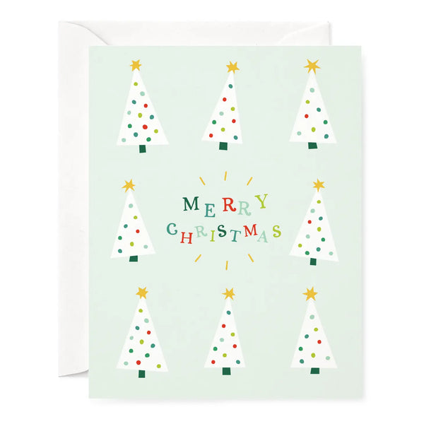 Card - Christmas - Mint & Red Christmas Trees