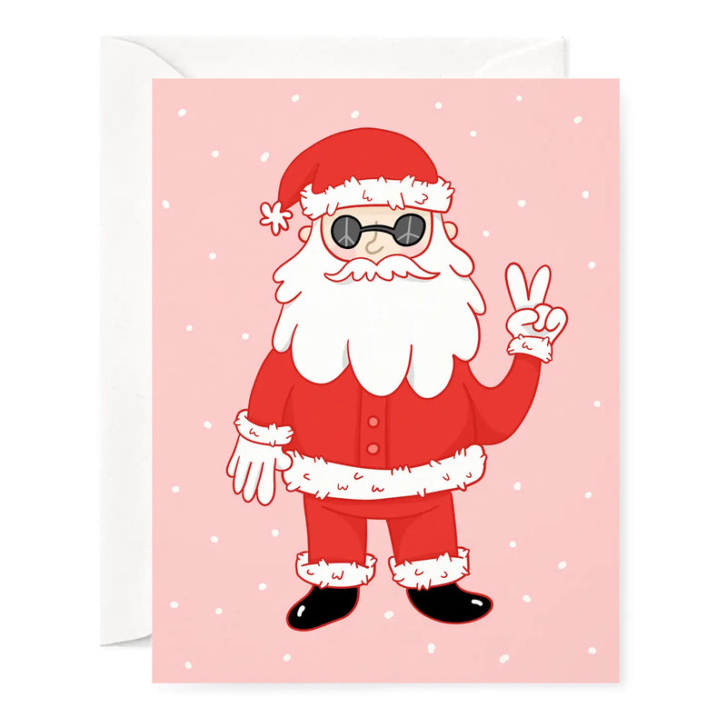 Card - Christmas - Peace Santa Claus (Light Tone)