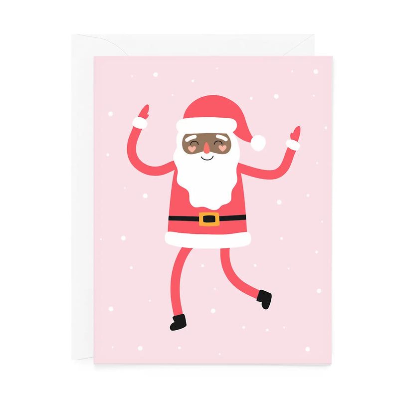 Card - Christmas - Pink Santa (Deep Tone)