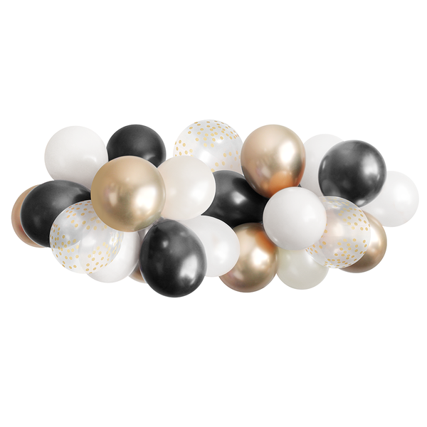 Balloon Garland - Black, White, and Gold – Paperboy