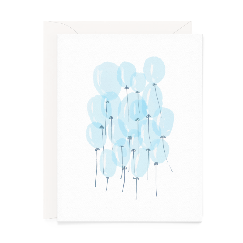 Card - Baby - Blue Balloons