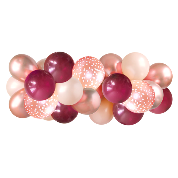 Balloon Garland - Burgundy & Rose Gold