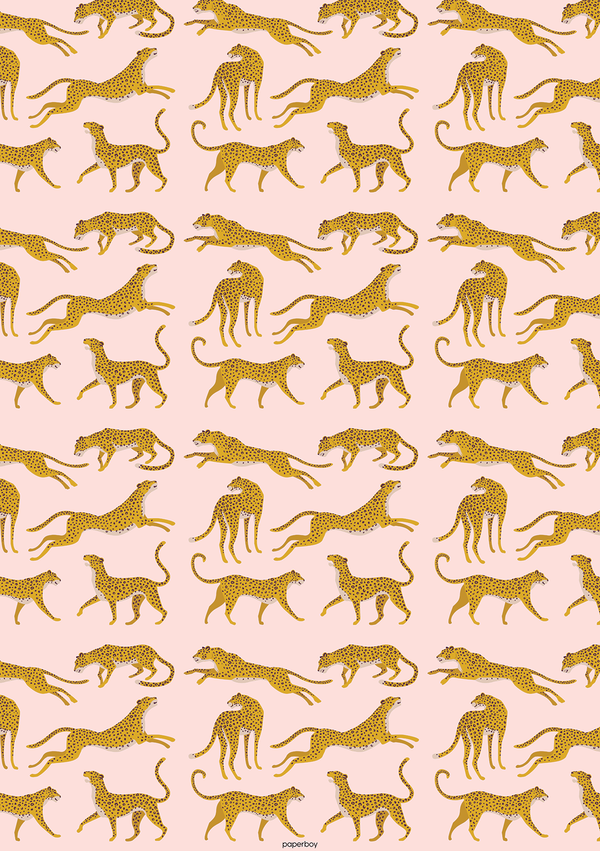 Wrapping Paper - Blush Cheetah