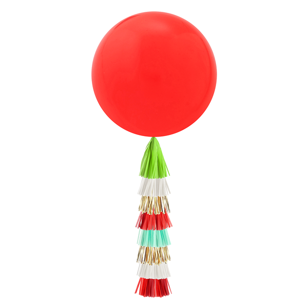 Jumbo Balloon & Tassel Tail - Christmas