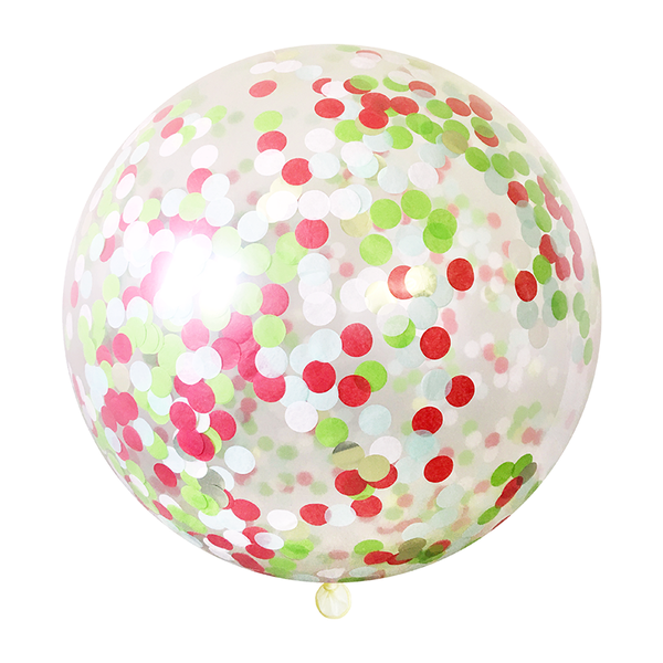 Jumbo Confetti Balloon - Christmas