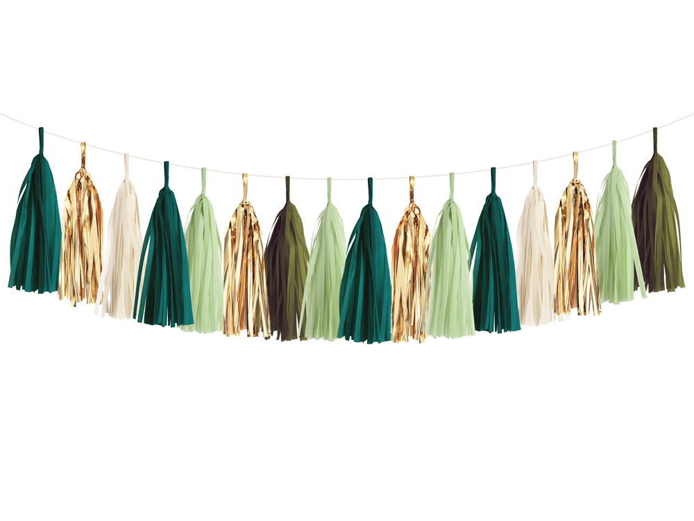 Green best sale tassel garland