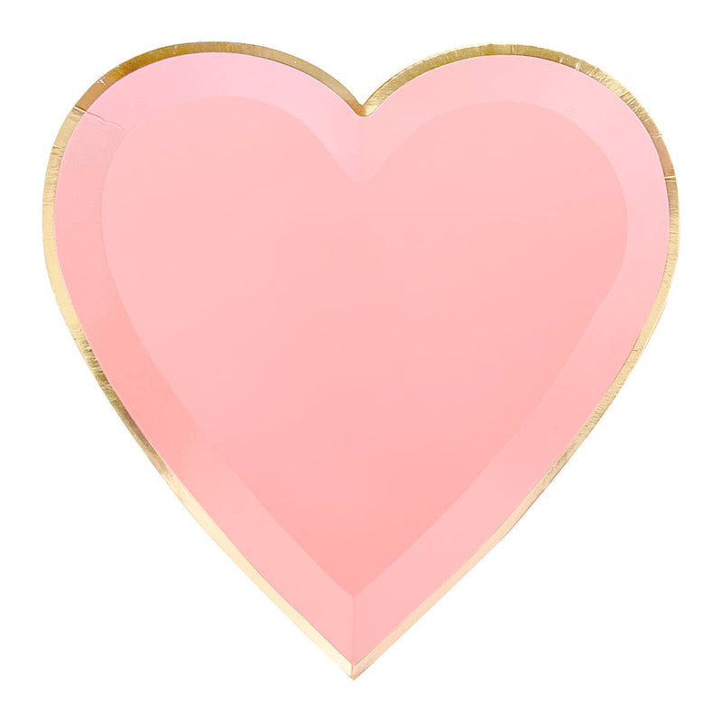 Paper Plates - Large - Light Pink Heart