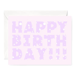 Card - Birthday - Lilac Pink Confetti Happy Birthday!!!
