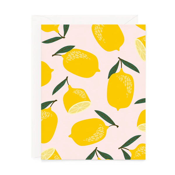 Card - Print - Lemons on Pink