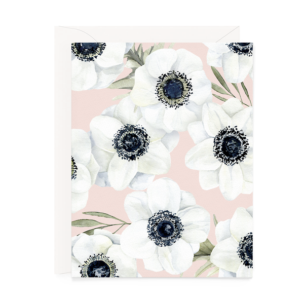Card - Print - Flowers on Blush