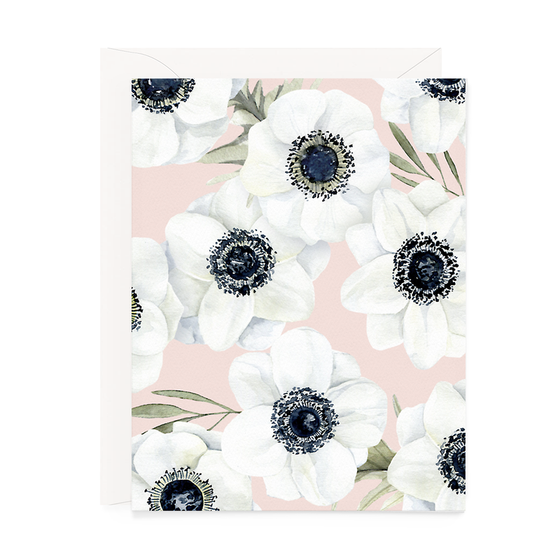 Card - Print - Flowers on Blush