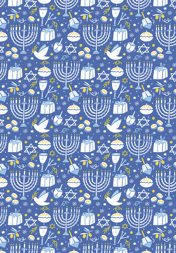 Wrapping Paper - Hanukkah - 3 Sheets