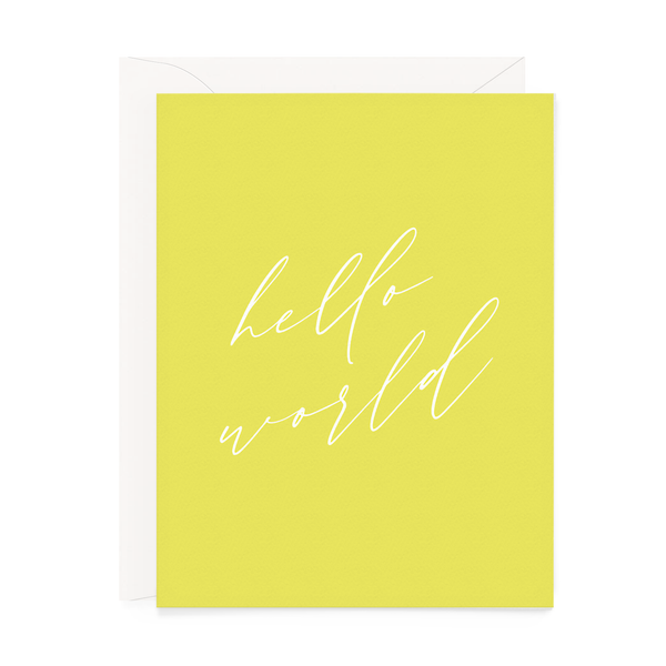 Card - Baby - Hello World Yellow
