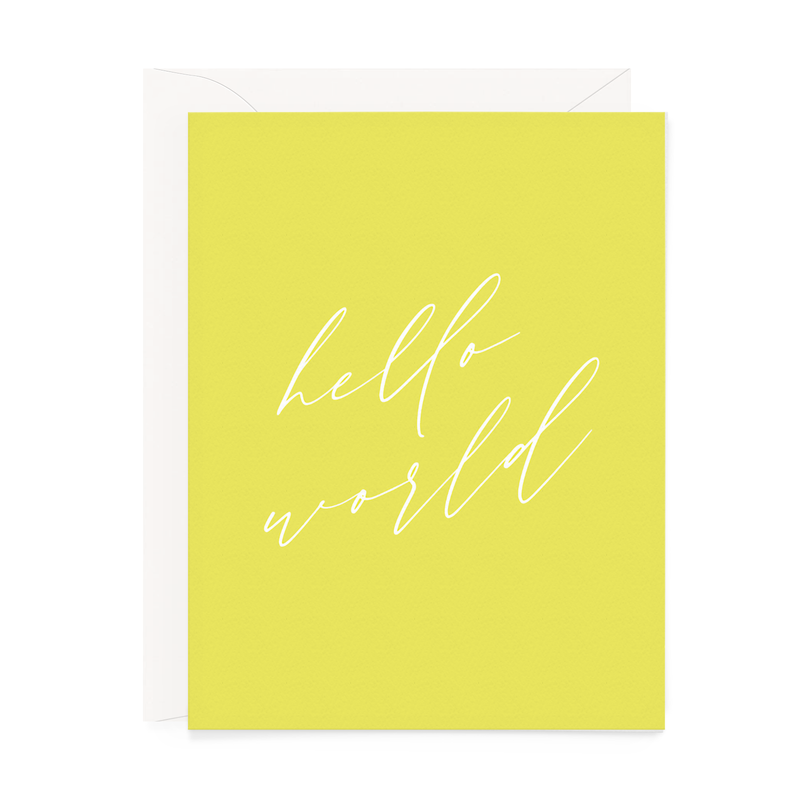 Card - Baby - Hello World Yellow