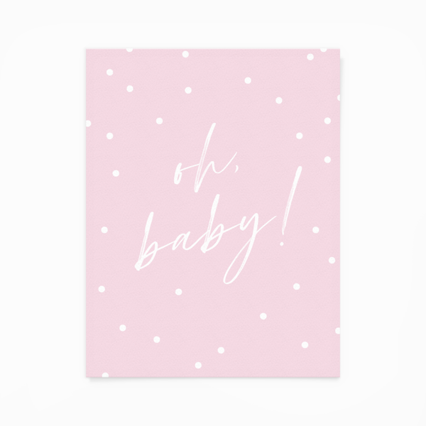 Card - Baby - Oh Baby! Pink