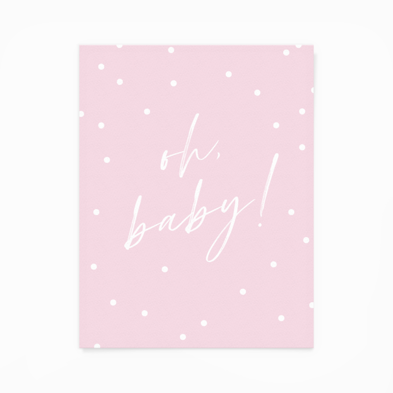 Card - Baby - Oh Baby! Pink