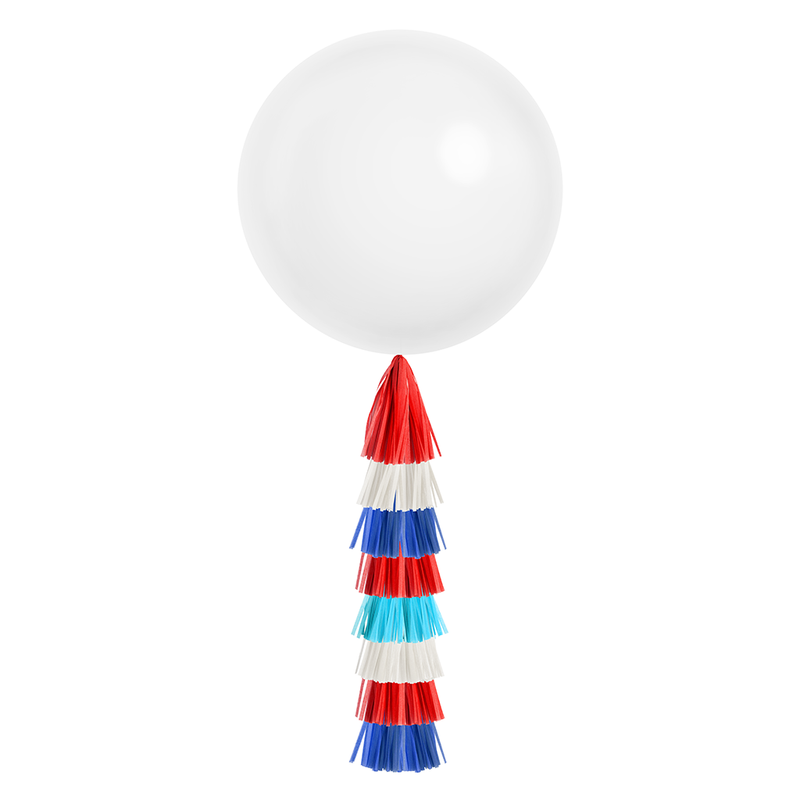 Jumbo Balloon & Tassel Tail - Red, White & Blue – Paperboy