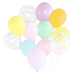 Pastel Rainbow Balloons On Mint Background Stock Photo 1620725392