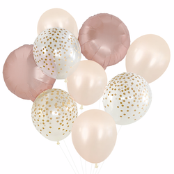 Balloon Bouquet Peach Rose Gold Paperboy