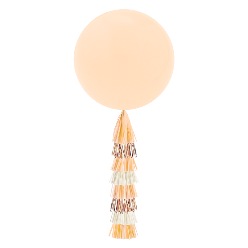 Jumbo Balloon & Tassel Tail - Peach & Rose Gold – Paperboy