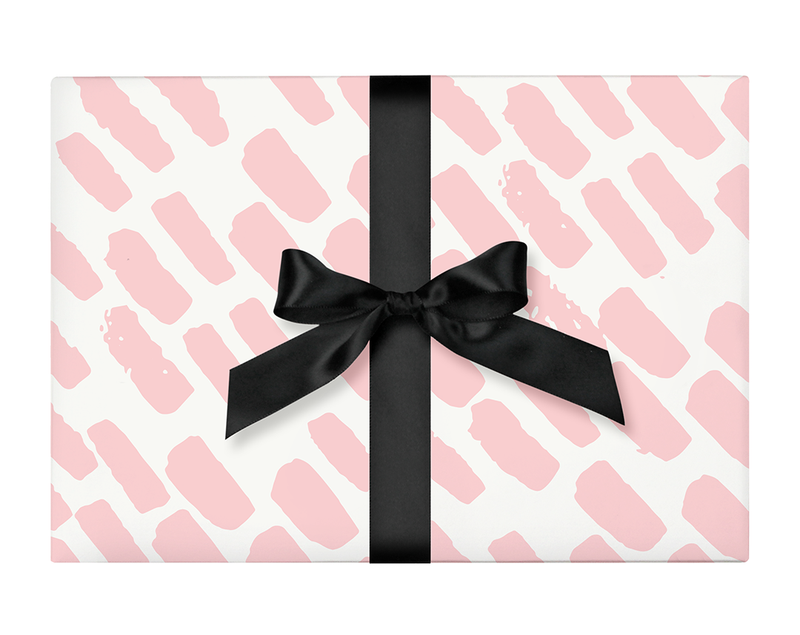 Wrapping Paper - Pink Brush Strokes – Paperboy
