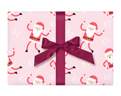 CUXWEOT Gift Wrapping Paper Cute Santa Claus Christmas Pink for  Christmas,Birthday,Holiday,Wedding,Gifts Packing - 3Rolls - 58 x 23inch Per  Roll