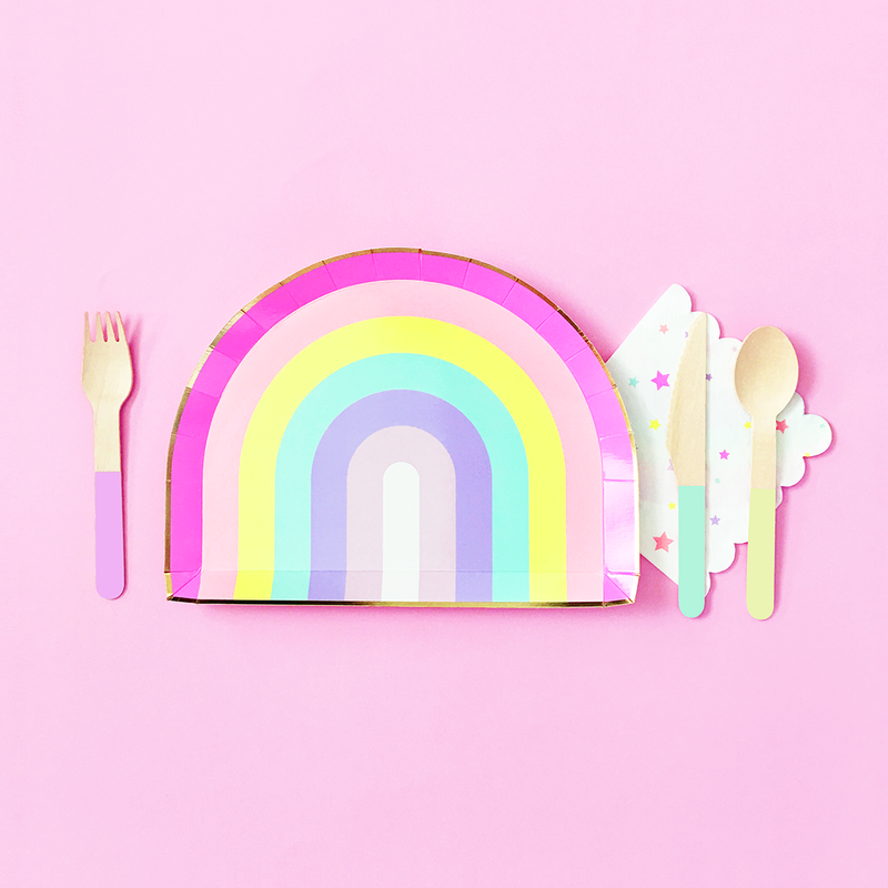 Paper Plates - Large - Rainbow
