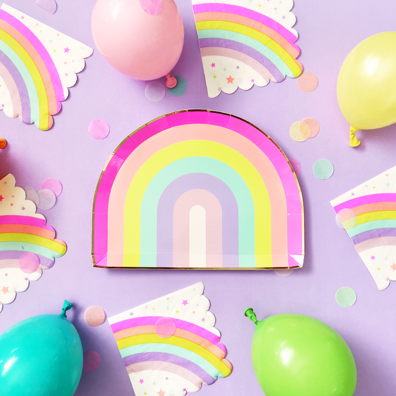 Paper Plates - Large - Rainbow