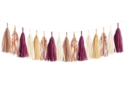 Tassel Garland Kit - Burgundy & Rose Gold