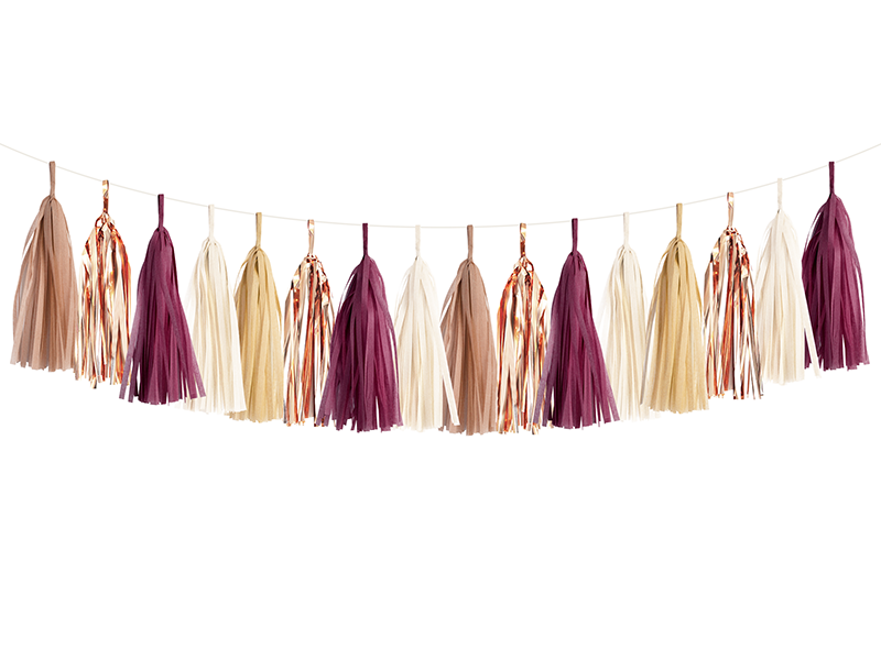 Tassel Garland Kit - Burgundy & Rose Gold